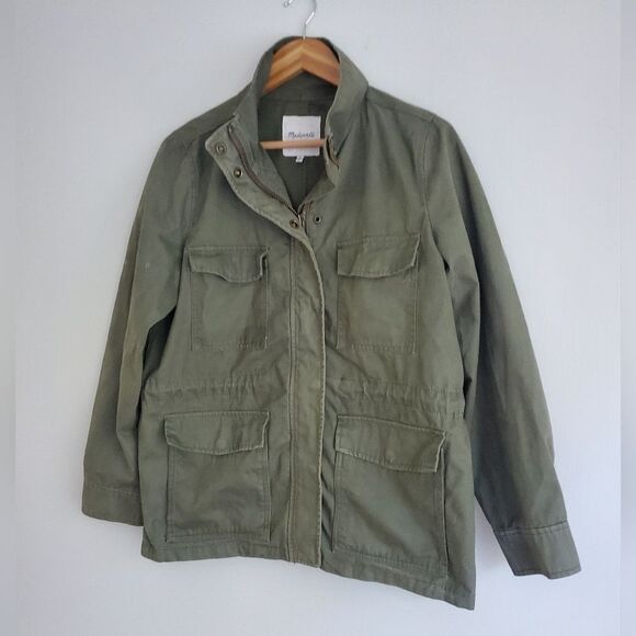 Madewell olive green surplus fatigue cargo jacket lightweight size small - Picture 3 of 13